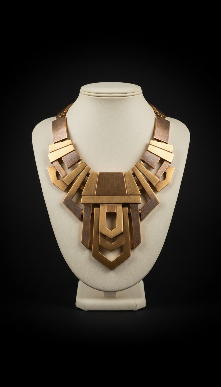 Layered Bronze Statement Necklaces